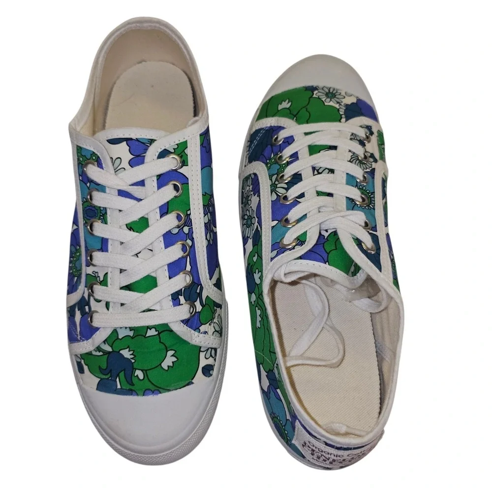 Penelope Chilvers Bliss Sneakers EU SZ 38, US SZ 7.5  Floral Organic Cotton NWOB